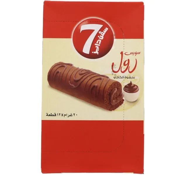 7 Days Swiss Roll with Cocoa Cream 12 x 20 g